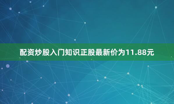 配资炒股入门知识正股最新价为11.88元